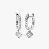 ROUND CUT 0.69 CARAT SOLITAIRE DIAMOND DROP TRILOGY EARRING