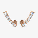 ROUND CUT 1.02 CARAT DIAMOND CRAWLERS EARRINGS