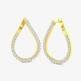ROUND CUT 1.56 CARAT DIAMOND FANCY EARRING