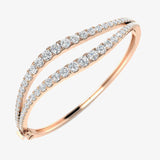 ROUND CUT 4.76 CARAT DIAMOND FANCY BANGLE LM JEWELLERY