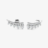 ROUND CUT DIAMOND 0.46 CARAT CRAWLERS EARRINGS LM JEWELLERY