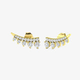 ROUND CUT DIAMOND 0.46 CARAT CRAWLERS EARRINGS LM JEWELLERY