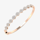 ROUND CUT DIAMOND 1.93 CARAT CLUSTER FANCY BANGLE LM JEWELLERY