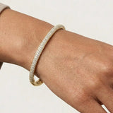ROUND CUT DIAMOND 3.5 CARAT PAVE BANGLE