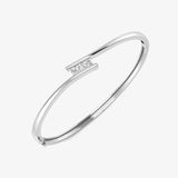 ROUND DIAMOND 0.36 CARAT THREE STONE CROSS OVER BANGLE LM JEWELLERY