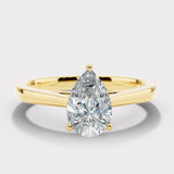 "Rain" 1 Carat Solitaire Pear Cut Diamond Engagement Ring SSPS02
