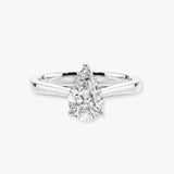 "Rain" 1 Carat Solitaire Pear Cut Diamond Engagement Ring SSPS02
