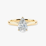 "Rain" 1 Carat Solitaire Pear Cut Diamond Engagement Ring SSPS02
