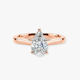 "Rain" 1 Carat Solitaire Pear Cut Diamond Engagement Ring SSPS02