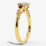 "Rapunzel" Oval Cut 4 Carat Diamond Shoulder Engagement Ring HEERA DIAMONDS