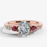 "Rapunzel" Oval Cut 4 Carat Diamond Shoulder Engagement Ring HEERA DIAMONDS