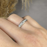 "Ravelle" 0.73 Carat Round Cut Natural Diamond Half Eternity Ring MDR4040