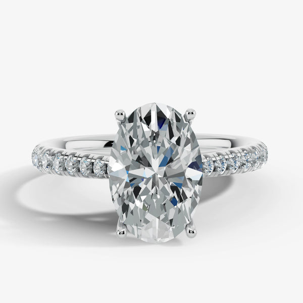 "Raya" Oval Diamond Scallop Set Diamond Band DSOC02 HEERA DIAMONDS