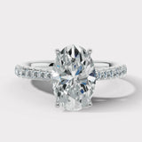 "Raya" Oval Diamond Scallop Set Diamond Band DSOC02 HEERA DIAMONDS