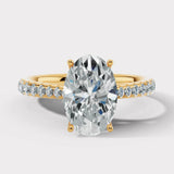 "Raya" Oval Diamond Scallop Set Diamond Band DSOC02 HEERA DIAMONDS