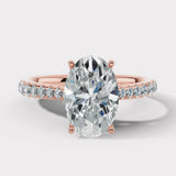 "Raya" Oval Diamond Scallop Set Diamond Band DSOC02 HEERA DIAMONDS