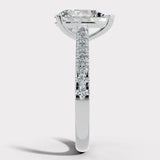 "Rayen" 1 Carat Pear Cut Diamond Grain Set Diamond Engagement Ring DSPS05 HEERA DIAMONDS