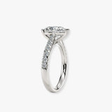 "Rayen" 1 Carat Pear Cut Diamond Grain Set Diamond Engagement Ring DSPS05