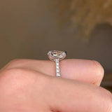 "Rayen" Pear Cut Diamond Grain Set Diamond Engagement Ring DSPS05 - HEERA DIAMONDS