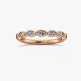 "Rhea" Marquise Row 0.60ct Diamond Half Eternity Ring ET6