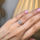 "Romantica" Cushion Cut 1.5 Carat Diamond Shoulder 18KT Yellow Gold Engagement Ring DSCC04