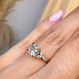 "Romantica" Cushion Cut 1.5 Carat Diamond Shoulder 18KT Yellow Gold Engagement Ring DSCC04
