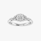 "Romantica" Cushion Cut 1.5 Carat Diamond Shoulder 18KT Yellow Gold Engagement Ring DSCC04
