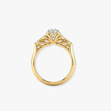 "Romantica" Cushion Cut 1.5 Carat Diamond Shoulder 18KT Yellow Gold Engagement Ring DSCC04