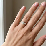 "Rome" Oval Cut 2 carat Trilogy 18kt Yellow Gold Engagement Ring 3SOC03