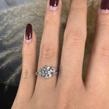 "Rosa" Round Cut and Marquise Diamond Shoulder Engagement Ring HEERA DIAMONDS