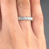 "Rosavelle" 0.77 Carat Round Cut Natural Diamond Half Eternity Ring MDR4551