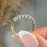 "Rosavelle" 0.77 Carat Round Cut Natural Diamond Half Eternity Ring MDR4551