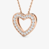 Rose Gold Heart Pendant WITH CHAIN