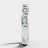 Round Baguette Diamond Channel Set Eternity Band Wedding Ring CRBBG