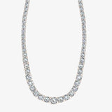 Round Brilliant Cut Graduating Diamond Half 4 Prong Set Tennis Necklace NE210014 HEERA DIAMONDS