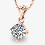 Round Brilliant Cut Solitaire Lab Grown Diamond Pendant PCC4B HEERA DIAMONDS