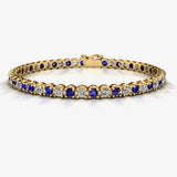 Round Brilliant Diamond and Sapphire Bracelet BR45558DS HEERA DIAMONDS
