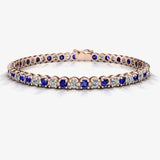 Round Brilliant Diamond and Sapphire Bracelet BR45558DS HEERA DIAMONDS