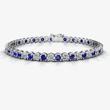 Round Brilliant Diamond and Sapphire Bracelet BR45558DS HEERA DIAMONDS