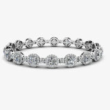 Round Brilliant Shape Halo 8.5 Carat Diamond Bracelet BRHARB HEERA DIAMONDS