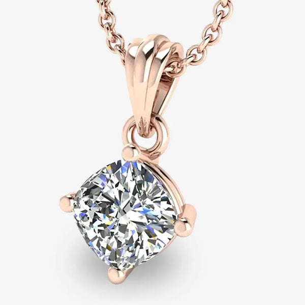 Round Brilliant Solitaire Natural Diamond Pendant PCC4B HEERA DIAMONDS