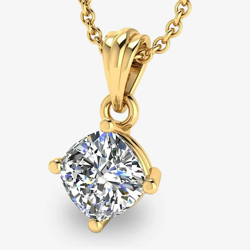 Round Brilliant Solitaire Natural Diamond Pendant PCC4B HEERA DIAMONDS