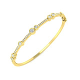 Round Cut 1.47 Carat  Diamond Bubble Bangle LM JEWELLERY