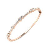 Round Cut 1.47 Carat  Diamond Bubble Bangle LM JEWELLERY