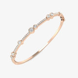 Round Cut 1.47 Carat  Diamond Bubble Bangle LM JEWELLERY