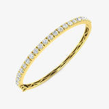 Round Cut 1.5 Carat Platinum Diamond Eternity Bangle LM JEWELLERY