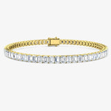 Round Cut 9.75 Carat Diamond Line Fancy Bracelet LM JEWELLERY