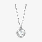 Round Cut Halo Diamond Pendant HEERA