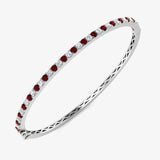 Round Ruby Diamond 1.7 Carat Gemstone Bangle LM JEWELLERY
