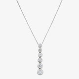 Round cut solitaire diamonds in rub over setting HEERA DIAMONDS